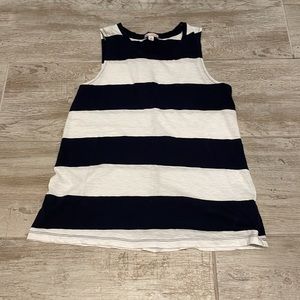 Navy Blue & White Striped Tank